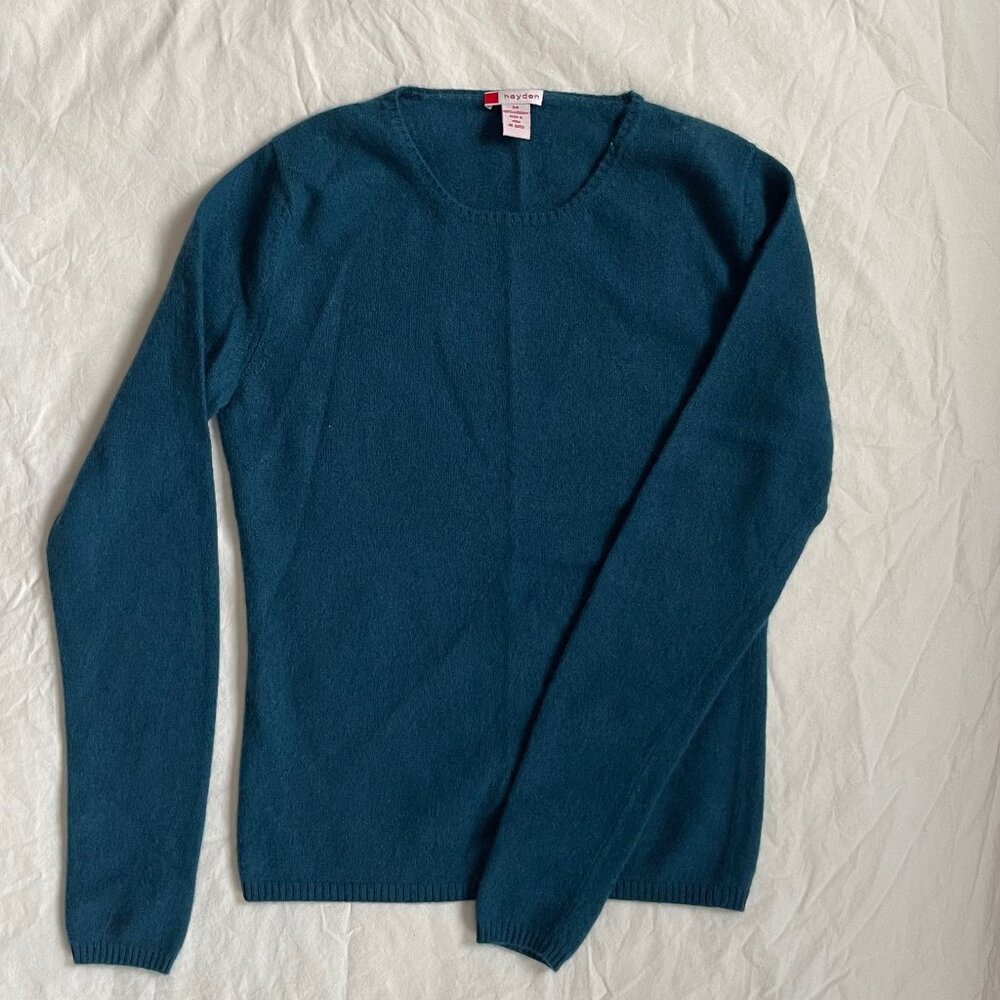 Blue cashmere sweater - hayden - women's medium